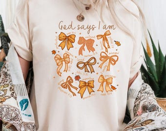 God Says I Am Autumn Sweatshirt, Christian Fall Season Tee
