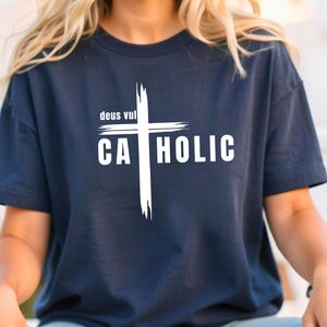 Catholic T-Shirt, Virgin Mary T-shirt, Catholic Gifts For Women, Cross Shirt, Religious Shirts