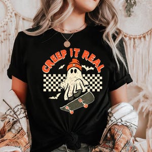 Retro Halloween shirt, Creep it Real Shirt, Vintage Ghost Halloween Shirt, Witch Shirt, Retro Fall Shirt, Fall Shirt