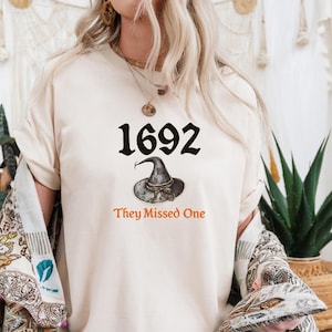 1692 They Missed One Sweatshirt, Salem Witch Sweatshirt, Halloween Shirt, Halloween Costume, Gift For Halloween, Spooky Season Sweater