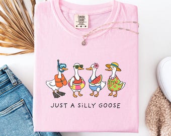 Comfort Colors Silly Goose T-Shirt, Playful Graphic Tee