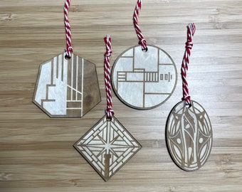 Conjunto de enfeites de madeira com temas de sabre de luz de Savi