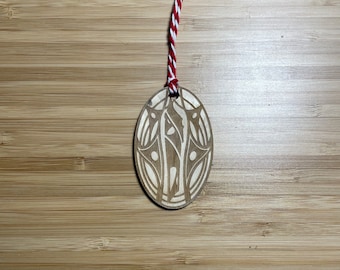 Ornamento de madeira da natureza elementar de Savi