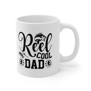 Lustige Fischer-Tasse für Papa Reel Cooler Papa Kaffeetasse, Geschenk für Fischer 11oz, 15oz