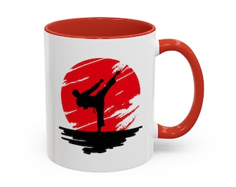 Karate Kick Mug: Red Sun Martial Arts Gift
