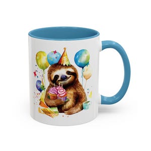 Faultier Geburtstagstasse: Lustige Tierkaffeetasse - Partydesign