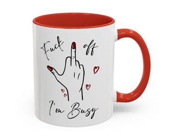 Funny Middle Finger Coffee Mug: Sarcastic Sassy Gift (11oz)