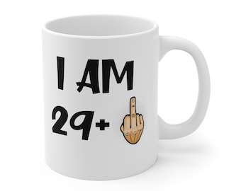 Funny 30th Birthday Mug: Sarcastic Middle Finger Design