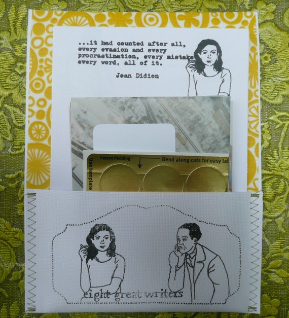 Items similar to Eight Great Writers Stationery Set (Gocco Printed