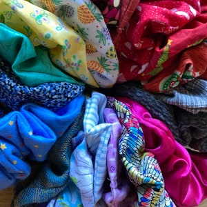 Pick 3 of your favorite CHRISTMAS holiday stocking stuffer Scrunchies Scrunchie Pack Messy Bun Ponytail holder Hair Elastic 90s hair Lot