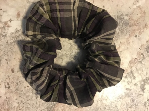 Purple Green Beige Plaid Christmas Stocking Stuffer Holiday Etsy