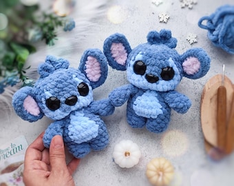 Patrón de crochet de punto extraterrestre azul: Tutorial para hacer un amigurumi de peluche (Descarga en PDF)