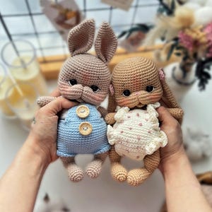 Padrão de coelho de crochê, padrão de coelho de crochê, coelho amigurumi, coelho de crochê, coelho amigurumi, coelho feito à mão, padrão em inglês