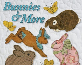 Quilt Book, Bunnies & More by Darcy Ashton, Rare, Hard to Find Book, Easy Applique Rabbits, Bunnies to Applique by Hand or Fusible, Rabbits