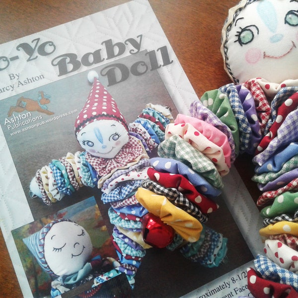 Pattern, YoYo Dolls, Two Doll Sizes, Make Your Own YoYo Doll, Clover YoYo Maker Tool, Jinglebell Jack, YoYo Clown Doll, Mother and Baby Doll