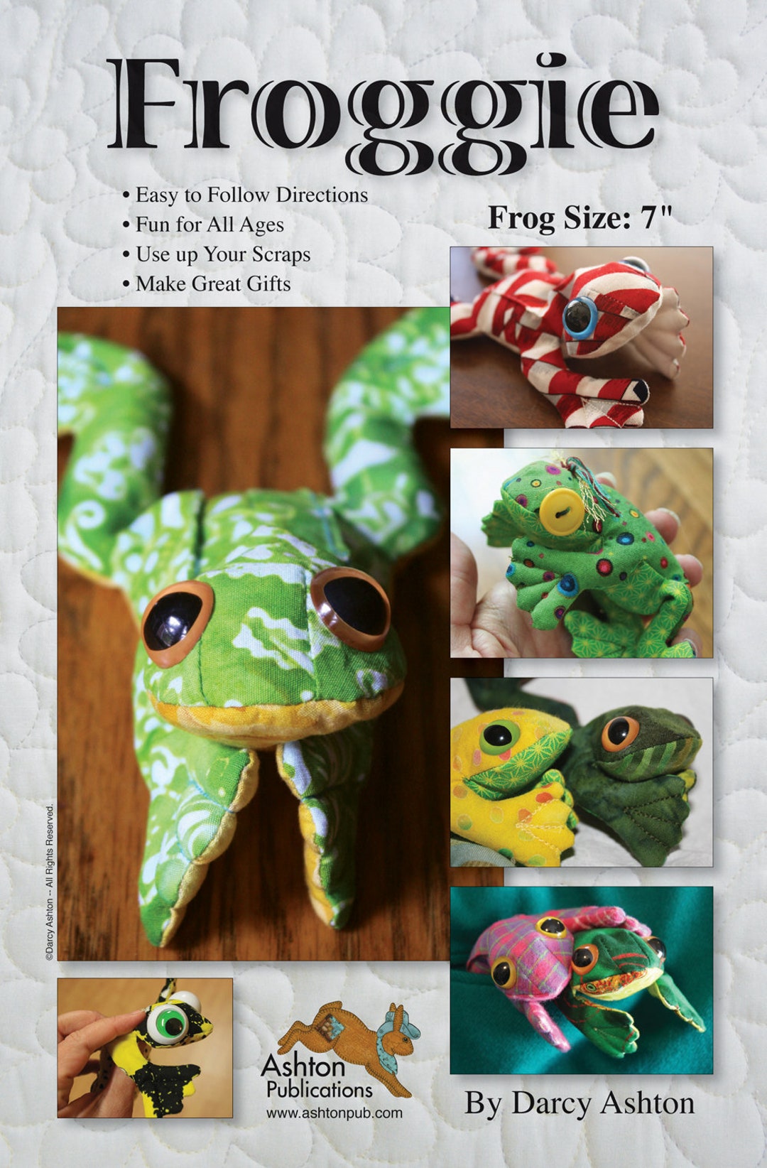 Pattern Froggie Sewing Pattern Toy Beanbag Frog Retro Frog image pic