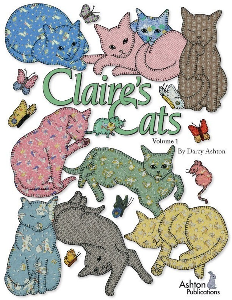 Pdf Quilt Book Claires Cats Volume 1 Instant Download Quilt Etsy