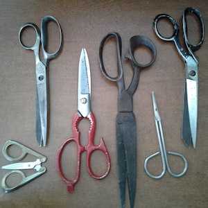 Big Lot Of Vintage Scissors Cuticle Textile Wiss USA German Diamond Shears  LUZ