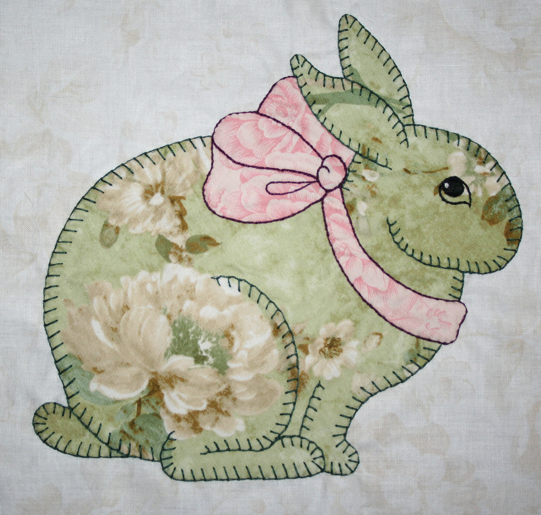 Large Format Pattern, Bunny Quilt, 10 Different Applique Rabbit ...