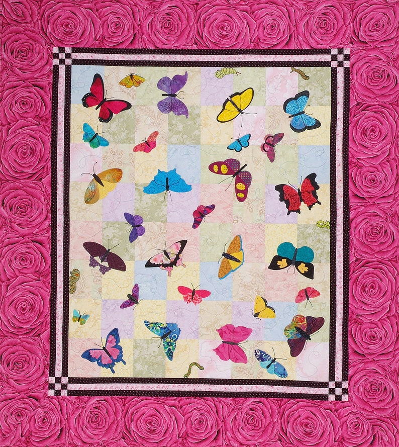 Quilt Book, Butterfly Dance, Hand or Fusible Applique Butterfly Patterns, Beautiful Butterfly Quilts, Traditional Quilting, Butterfly Quilts image 6