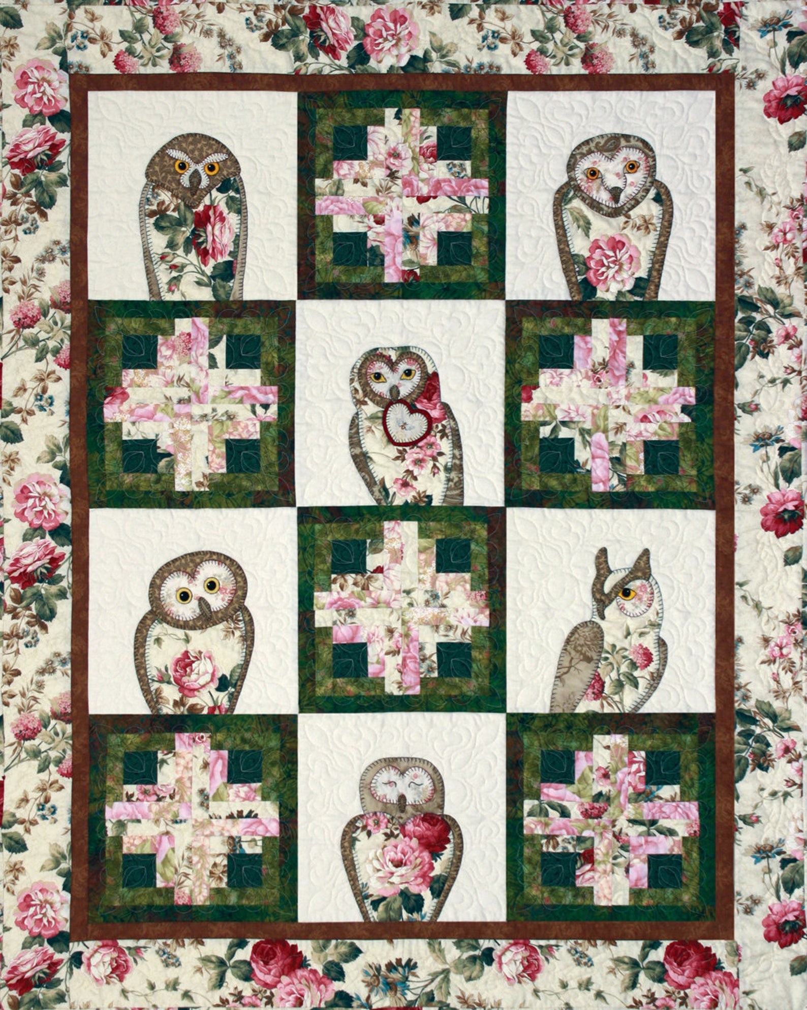 Quilt Book, Outstanding Owls, Applique Quilting Pattern Book, Owl ...