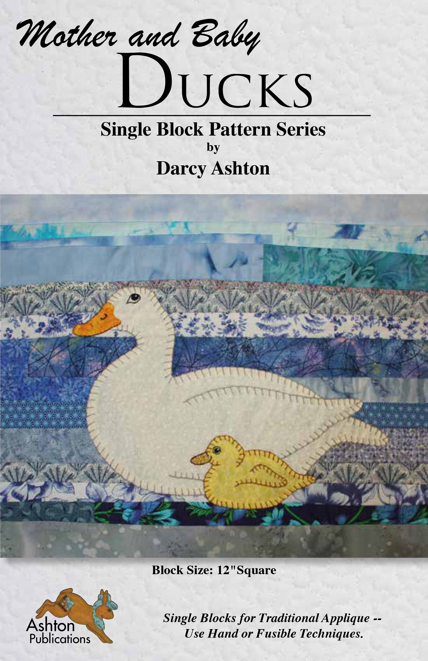 Pdf DUCKS, Single Block, Instant Download, Hand or Fusible Applique ...