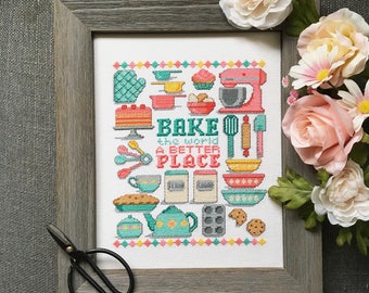 Modern Cross Stitch - Baking Cross Stitch Pattern by Tiny Modernist