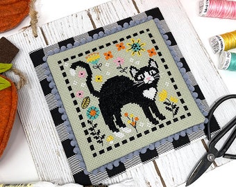 Modern Cross Stitch - Cat Came Back - Cross Stitch Pattern Instant Download by Tiny Modernist