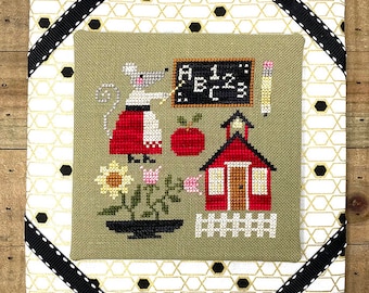 Mouse's Schoolhouse - Modern Cross Stitch Pattern PDF by Tiny Modernist