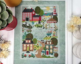 Summer Traditions - Modern Cross Stitch Pattern by Tiny Modernist
