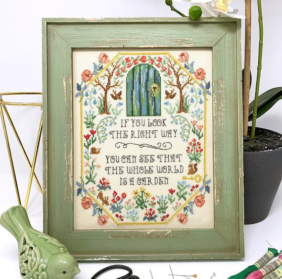 Secret Garden Modern Cross Stitch Pattern By Tiny Modernist Etsy