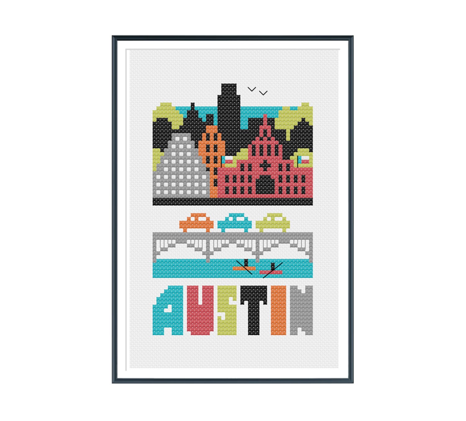 Austin Texas Cross Stitch Pattern Instant Download Etsy