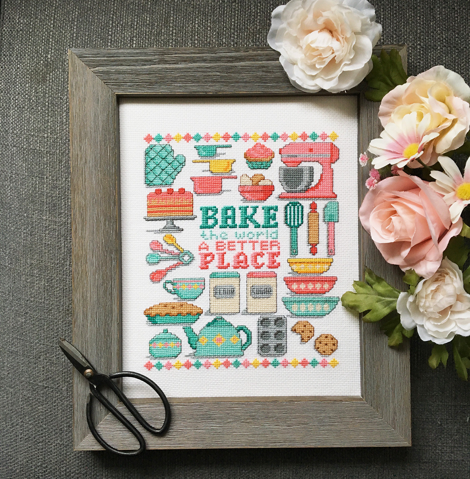 Modern Cross Stitch Baking Cross Stitch Pattern by Tiny Etsy