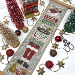 Jolly Christmas Bell Pull - Modern Cross Stitch Pattern PDF by Tiny Modernist