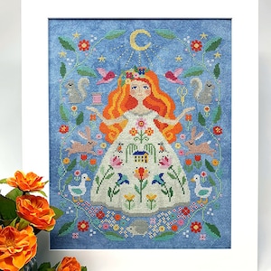 Stitch Goddess - Modern Cross Stitch Pattern by Tiny Modernist