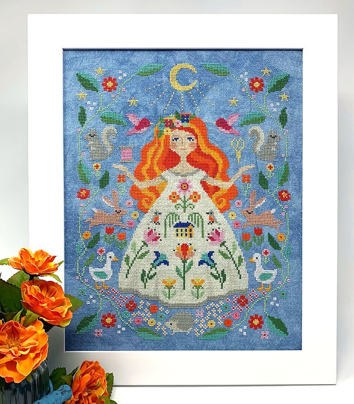 Stitch Goddess - Modern Cross Stitch Pattern by Tiny Modernist