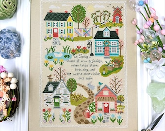 Spring Traditions - Modern Cross Stitch Pattern by Tiny Modernist