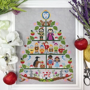 Snow White Tree - Modern Cross Stitch Pattern