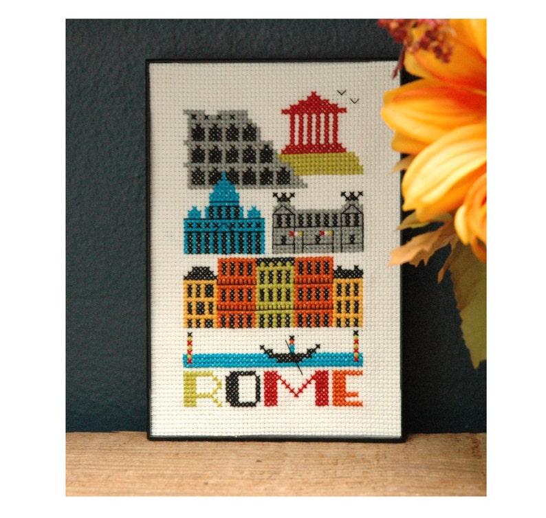Rome Cross Stitch Pattern Instant Download Etsy