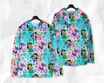 Lilo Stitch Hoodie Shirt Aloha Lilo And Stitch Shirt Tropical Shirt Cute Stitch Sweatshirt Funny Cute Hoodie Stitch Shirt Gifts