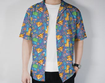 Simba Hawaiian Shirt Tropical Hawaii Set Summer Beach Short Family Hawaii Set Lion King Shirt Simba Shirt Gifts