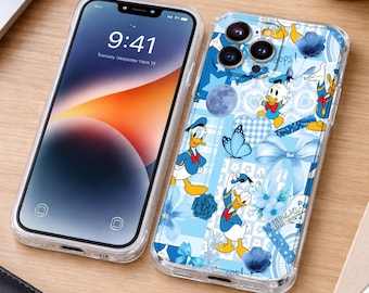 Donald Phone Case Cute Cartoon Patchwork Pattern Samsung iPhone Phone Cover Christmas Halloween Gift Disney Accessories Gifts