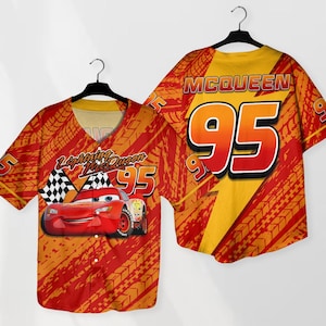 Cars Lightning Mcqueen Baseball Jersey Team Jersey Collectie Cars Cartoon Cadeau Animatie Jersey Shirt Cadeaus
