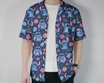 Stitch Hawaiian Shirt Summer Aloha Hawaii Set Family Hawaii Short Tropical Stitch Shirt Gifts