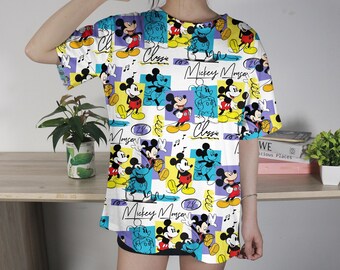Camiseta tropical Mickey Aloha, camiseta vintage de dibujos animados, camiseta gráfica unisex, regalo nostálgico de Mickey para amantes de los dibujos animados.