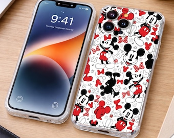 Mickey Phone Case Cute Cartoon Anime Samsung iPhone Couple Phone Case Christmas Halloween Gifts