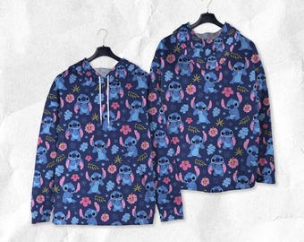 Stitch Hoodie Shirt Lilo & Stitch Aloha Hawaii Shirt Stitch Family Sweatshirt Stitch Shirt Gifts