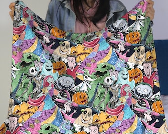 Pumpkin King Fleece Blanket, Cozy Throw Blanket, Halloween Fleece, Horror Blanket, Christmas Blanket, Home Decor, Birthday Gift