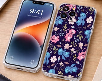 Stitch Phone Case Cute Floral Cartoon Pattern Samsung iPhone Phone Cover Christmas Halloween Gift Disney Accessories Gifts