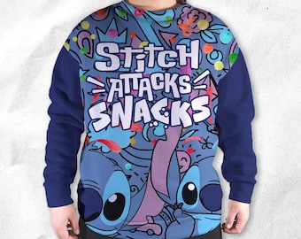 Sudadera personalizada con puntada, linda camiseta con nombre personalizado de Ohana Stitch, regalos